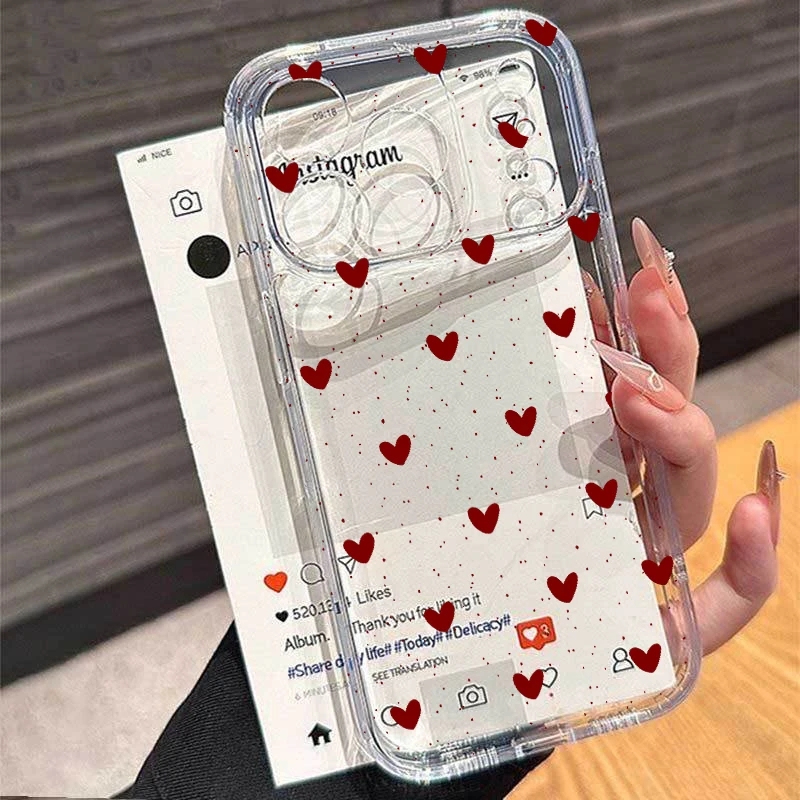 Xiaomi Redmi Note 14 - Casing Ponsel Polkadot Pita Hati Cinta